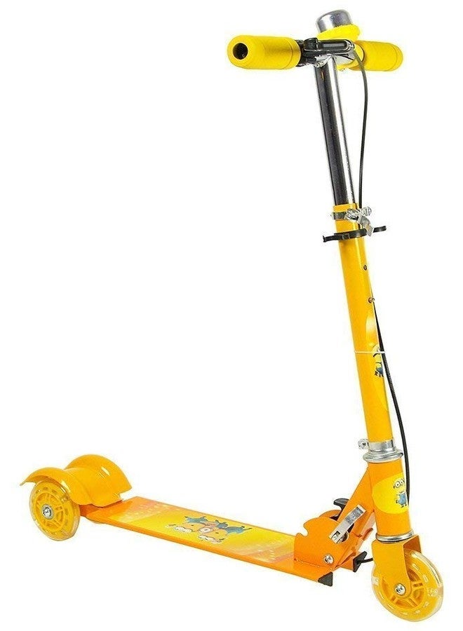 NEYU Skate Scooter for Kids 3 Wheel Lean to Steer 3 Adjustable Height with Suspension for Kids Boys & Girls (Yellow) - Image 1